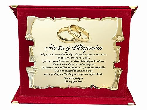 Placa Personalizable para Matrimonio y Aniversario | Regalo para recién casados | Bodas de oro, plata