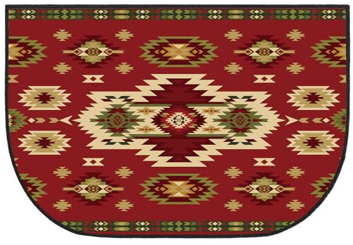 Alfombra ignífuga del suroeste, Resistente al Fuego para Estufa de leña, Protector de Suelo para Cocina, Interiores y Exteriores (24 x 36 Pulgadas, Azteca Occidental)