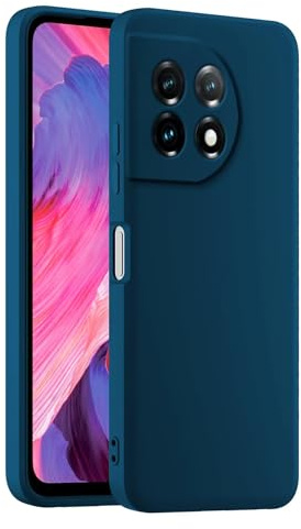 HULLIN Bunte Silikon Handyhülle, Passend für OnePlus 11 5G (6.7) - Saphirblau