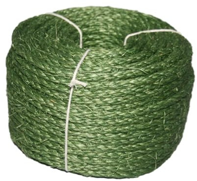 rockible 6 mm x 20 m Sisalschnur-Seil für Katzenkratzbaum, langlebiges Katzen-Klettergerüst, Sisalseil, handgefertigtes DIY-Handwerk, Grün