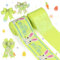 ALIBBON 2 Rollen 6,3 cm × 4,5 m Osterband Osterhase Drahtband Osterhase Glitzer Gelb Band für Frühlingskranz DIY Handwerk Schleifen Herstellung Geschenke Verpackung Ostern Party Dekoration