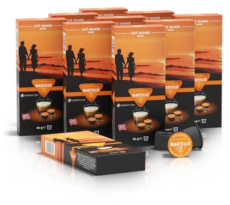 Martello Kaffeekapseln | GRANDE LUNGO | UTZ Zertifiziert | Nachhaltig und Fair | Von Hand Gepflückt | Master Packung 100 Kapseln (10 x 10), Für Martello-Kapselmaschinen