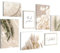 Novart Wandbilder Boho Pampasgras - KOMPLETT AUFHÄNGFERTIG - Beige Wohnzimmer Schlafzimmer - 7 Moderne Mood-Bilder - N005872a