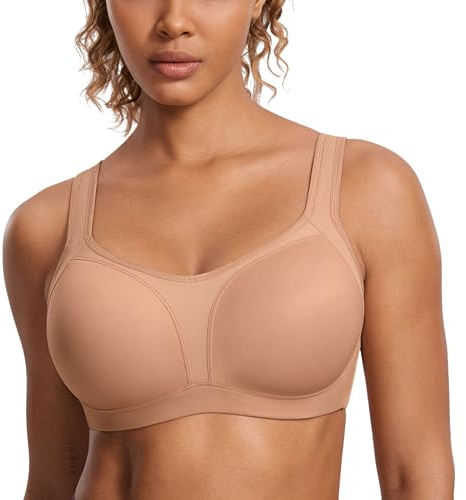 SYROKAN Damen Sport BH Starker Halt mit Bügel | Große Brüste, Gepolstert, für Fitness, Lauf, Joggen, Yoga