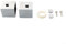 HOHOVYVY 1 Pair Thermostatic Control Handles, Space Shower Temperature Control Handle Knob Chrome Thermostat Handle