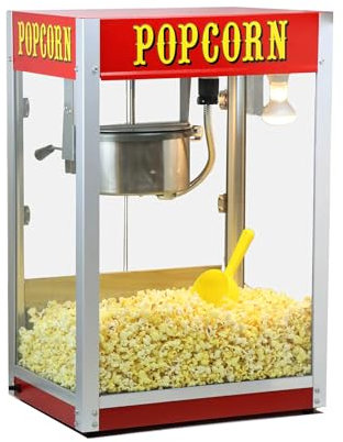 FfiMe Máquina de Palomitas de maíz, Máquina de Palomitas de maíz Profesional de 1400 W, Máquina de Palomitas de maíz eléctrica Comercial, Gran Capacidad, Aislamiento Inteligente, Utilizada en centros