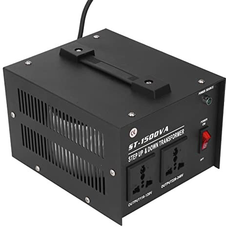 ALQSIM Voltage Transformer Stepper Boost 1500Va 1500W Convertor for Step Down Analog to Digital Converters (Plug)