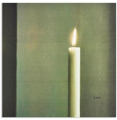 MYCGGDGH Gerhard Richter Print Poster Kerze Leinwand Wandkunst Picturer berühmte Ölgemälde Reproduktionen für Büro- und Heimwanddekor 70x70cm(28x28in) rahmenlos