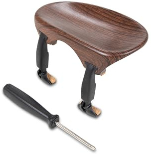 Wittner Chinrest, centre-mounted chinrest Viola, high-tech plastic, anatomically shaped, allergy-tested, with screwdriver, rosewood coloured, Made in Germany, 254131P