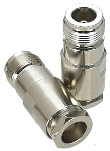 Supkancl 2 Stück Stecker N Buchse Klemme RG8 LMR400 RG213 RG165 RG393 Kabel gerader HF-Koaxialadapter