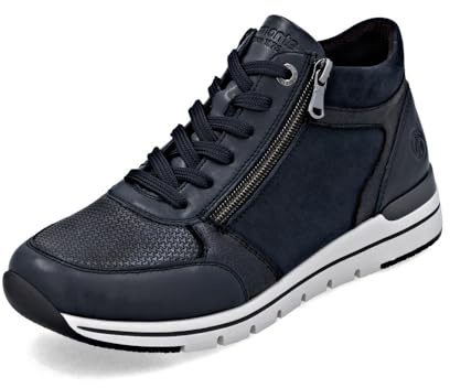 Remonte Damen Low-Top Sneaker D0700, Frauen Halbschuhe,lose Einlage,wasserabweisend,remonteTEX,Freizeit,sportlich,straßenschuhe,blau (14),36 EU