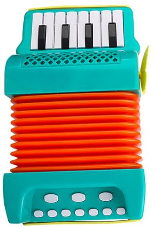 Kisangel Kinderakkordeon Musikinstrument Für Kinder Mit Cartoon Design Grifftraining Frühkindliche Musikförderung Stabiles Kinderinstrument Grün