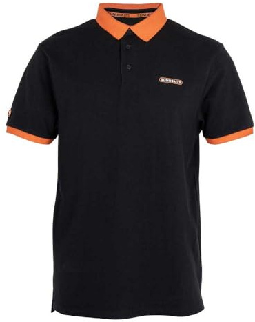 Sonubaits Polo Shirt XL Grey and Black | Match Fishing Polo Shirt | Long Body Style | for Maximum Movement Whilst Fishing | Brand Colour Scheme and Design