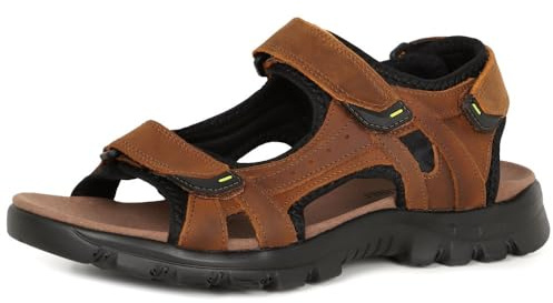 Josef Seibel Bart 04 Mens Riptape Sandals 8 Brown Waxy