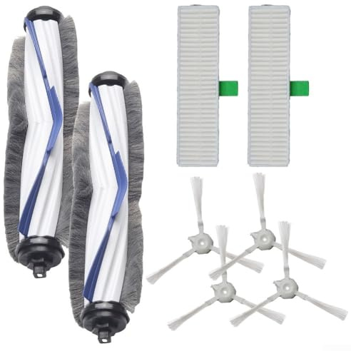 NbgrvB Seitenbürste und Filter Ersatzset für Roventa ZR740003 Explorer 60 Saugroboter, inklusive 2 Filter + 4 Seitenbürsten + 2 Rollenbürsten