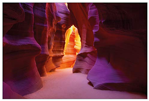 Wallario Küchenrückwand selbstklebend 90 x 60 cm, Motiv: Felsschlucht in Arizona USA - orange und violett | Spritzschutz abwischbar & pflegeleicht