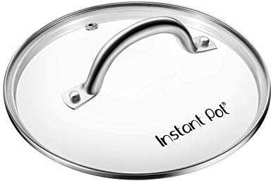 Instant Pot Tempered Glass Lid for (23 cm) for 5.7L Pot, Transparent/Green