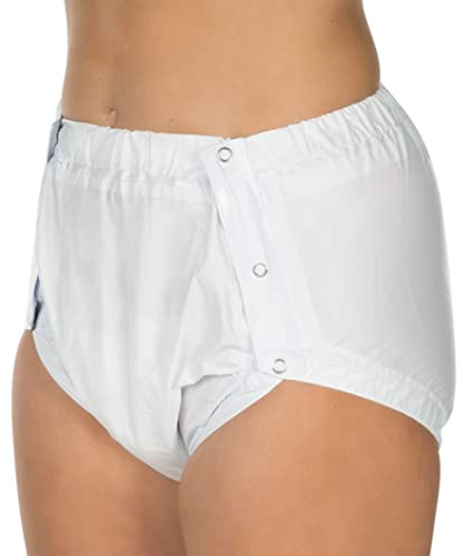 Suprima PVC Inkontinenz Slip knöpfbar Art. 1-250-001 (unisex) - Gr. XL - weiss