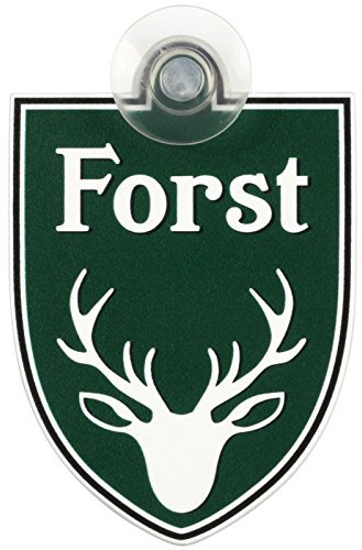 Schild Autoschild Forst mit Saugnapf Förster Saugnapfschild Green 75 x 100 mm groß, von innen oder außen