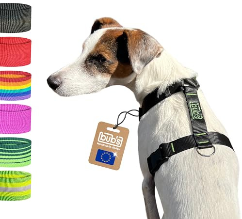 Bub’s® Arnés Perro Mediano Antitirones - Forma de H - Dog Harness, Pechera para Perro (Mediano, Negro)