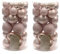 60 Blush Pink Christmas Baubles Rose Gold Shatterproof Tree Decor Glitter Shiny