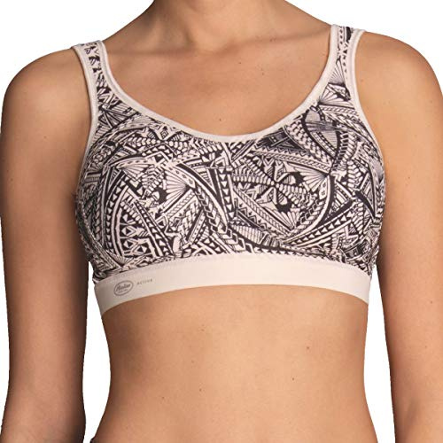 Anita 5527-108 Women's Active Tattoo Black Aztec Print Extreme Control Sports Bra 32D