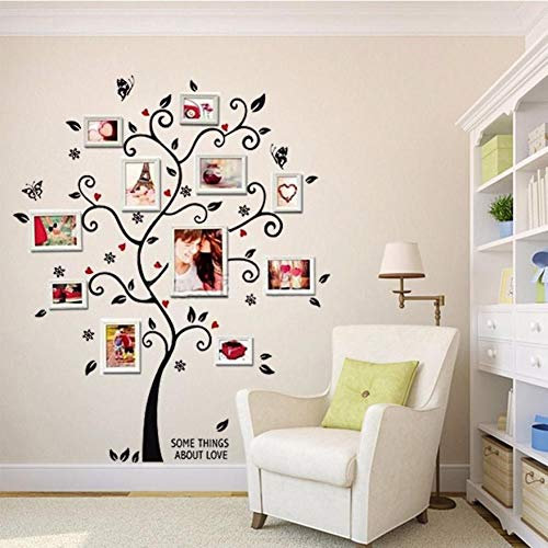 Lankater 3D DIY Amovibles Photo Arbre PVC/Stickers muraux adhésifs Stickers muraux Art Mural Décoration d'intérieur