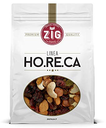 ZIG - HORECA - Energy Mix frutta secca - Anacardi, noci, mandorle, nocciole, cranberries, uva 1 Kg