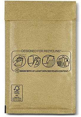 Bankers Box Luftpolsterumschläge Polsterumschlag Versandtaschen Umschläge für zerbrechliche Gegenstände, umweltfreundlich, Selbstklebeverschluss, 12x21 cm (10er-Pack)