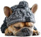 Carolilly Gestrickte Wintermütze Hundemütze Hundehut Haustier Bekleidung Herbst Winter Strickmütze Warme Kappe für Hunde Party Fotografie Kostüm (Grau, S)