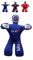 MMA Dummy Judo Grappling Dummy Punching Bag Brazilian BJJ JIU Jitsu Sitting Position Dummy Wrestling Martial Arts Boxing Karate Training Dummy (UNFILLED) (Blue Canvas, 178 cm (Inches))