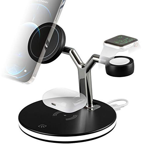 BETACOM 3-in-1 Magnetic Wireless Charger – 15W MagSafe for All iPhone 12-16, Apple Watch Series 1–9 & AirPods