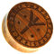 CHICNET Runen Gravur Flesh Plug Teakholz Holz braun Rune Leben Tod Punkte, Double Flared Handarbeit, Tunnel Ohr Piercing Tube für Damen Herren 6mm-30mm 22 mm