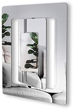 Umbra Echo Dekorativer Wandspiegel für Eingangsbereich, rechteckig, transparent