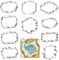 Kanehosi Frame Cookie Cutters 10pcs Stainless Steel Plaque Cookie Cutter Difference Shapes, DIY Fondant Cutters Tiles Metal Pancake Molds for Biscuit Wedding Baking Decorations Holiday Birthday Party