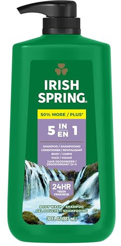 Irish Spring 5-in-1 Body Wash, 30 Oz Pump