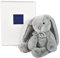 HISTOIRE D'OURS - Peluche Doudou Lapin - Gris - 30 cm - Collection Preppy Chic - Idée Cadeau Enfants ou Naissance pour Bébé - Doudou Très Doux & Elégant - Avec Boite Cadeau - HO3138