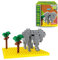 Microbricks - Elefant von Deluxebase. Mini-Block-Safari-Puzzle. Einfach zu bedienendes 3D-Puzzle für Kinder im Tiere-Stil