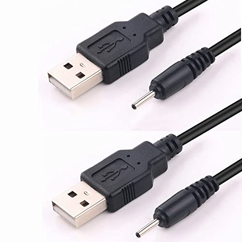 BLKing Cavo di ricarica USB per Nok `ia, cavo caricatore piccolo pin, 2.0 * 0.6 jack, 3.3ft/1m (confezione da 2)