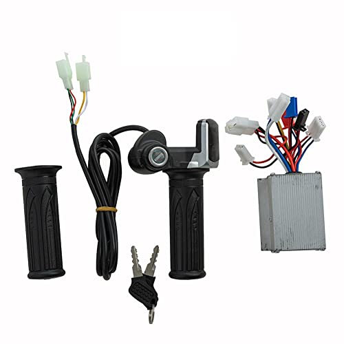 FUBESK Motor-Drehzahlregler, gebürsteter Regler, Gasgriff, 24–48 V, 250 W-1000 W, für Elektro-Roller, E-Bike, elektrisches Umbauset