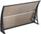 YIMING Auvent de Porte d'entrée, Longueur 120 cm (47,24''), Marquise de Porte et Fenêtres, Auvent de fenêtre en Polycarbonat, UV Protection, Pluie et Neige Protection (Marron-Noir, 76×120×23 cm)