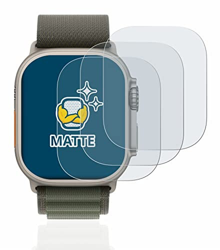 BROTECT Entspiegelungs-Schutzfolie für Apple Watch Ultra/Ultra 2 (6 Stück) Matte Displayschutz-Folie, Anti-Reflex, Anti-Fingerprint