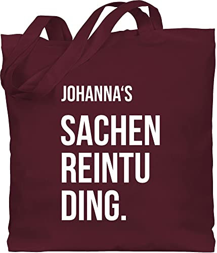 Baumwolltasche - Taschen - Damen - Sachenreintuding mit Name personalisiert I Sachen Reintu Ding Name | Stoffbeutel mit Spruch - Unisize - Bordeauxrot - sprüche einkaufsbeutel