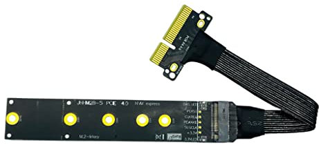 JMT Câble adaptateur PCIE 4.0 X4 vers M.2 SSD PCI Express 4X NVME 22110 High Speed GEN4.0 Extender (25 cm)