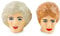 Salero y pimentero de cerámica The Golden Girls Rose and Blanche, juego de 2