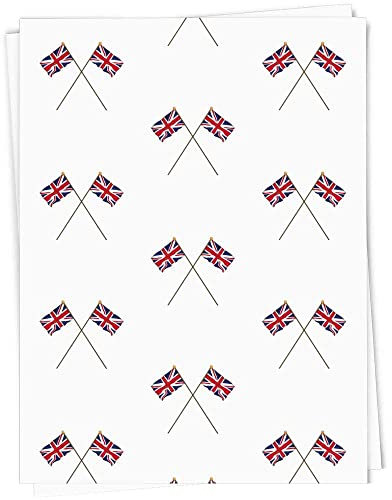 5 x A1 'Schwenkende Union-Jack-Flaggen' Geschenkverpackung/Papierrolle (GI00069851)