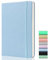 Taccuino A5 - A5 quaderno a righe - carta spessa 120GSM, 172 pagine, Premium Hardcover Journal con tasca posteriore, banda elastica, nastri 2 marchi, per note, ufficio, studio, Azzurro