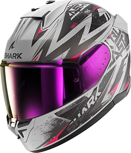 SHARK, Integraler Motorradhelm D-SKWAL 3 Blast-R Matt Grey / Purple SVK, M