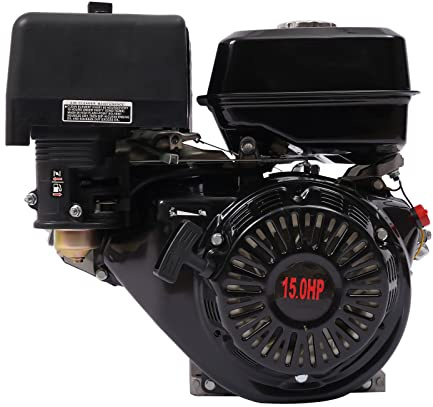 Moteur essence 15CV pour kart à moteur 4 temps vertical OHV, moteur avec démarreur à essence/électrique, monocylindre, refroidi par air, 3600 tr/min, diamètre d'arbre de 25 mm, carburateur | Stock UE