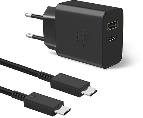 45W USB C Ladegerät 2 Port für Samsung Schnellladegerät 2.0 für Samsung Galaxy S25 Ultra,S25+,S25,S24 Ultra,S24+,S24,S23,S22,A56,A36,A15,A55,Tab S10/S9,Gcstnn PPS PD3.0 mit 2M 5A Type-C Ladekabel